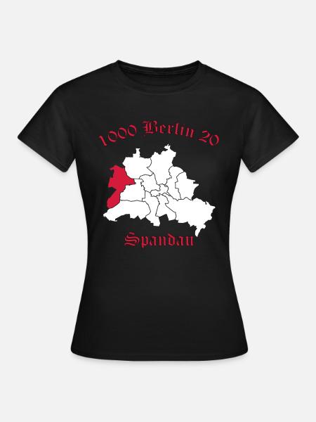 1000 Berlin 20 - Berlin Spandau (vecteur) - T-shirt Femme - noir