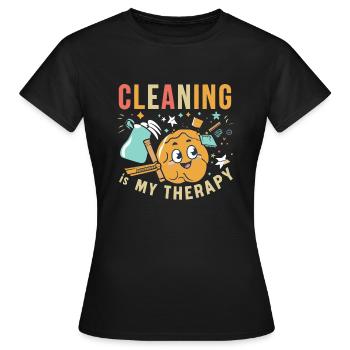 Hausfrau - Frauen T-Shirt - Schwarz - Vorne - AI Model Female 172 dark (172cm)
