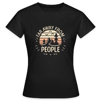 Wanderung - Frauen T-Shirt - Schwarz - Vorne - AI Model Female 172 dark (172cm)