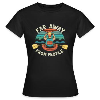 Paddeln - Frauen T-Shirt - Schwarz - Vorne - AI Model Female 172 dark (172cm)