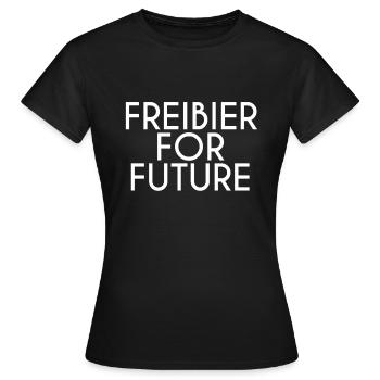 Freibier - Frauen T-Shirt - Schwarz - Vorne - AI Model Female 172 dark (172cm)