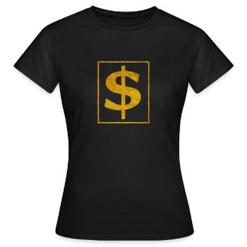 Dollar - Frauen T-Shirt - Schwarz - Vorne - AI Model Female 172 dark (172cm)
