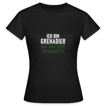 Grenadier - Frauen T-Shirt - Schwarz - Vorne - AI Model Female 172 dark (172cm)