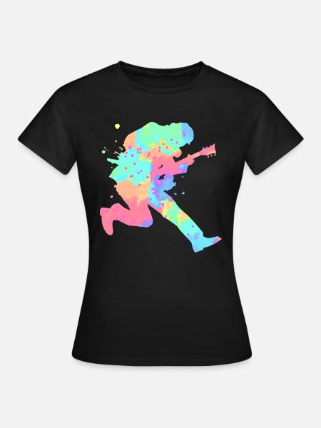 Gitarrist - Frauen T-Shirt - Schwarz
