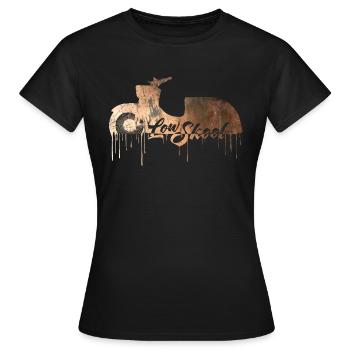 Schwalbe - LowSkool - Simson KR51 - Cuivre - T-shirt Femme - noir - Devant - AI Model Female 172 dark (172cm)