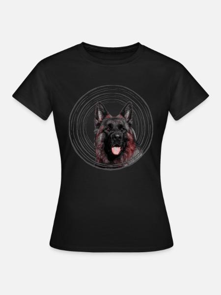 berger allemand - T-shirt Femme - noir