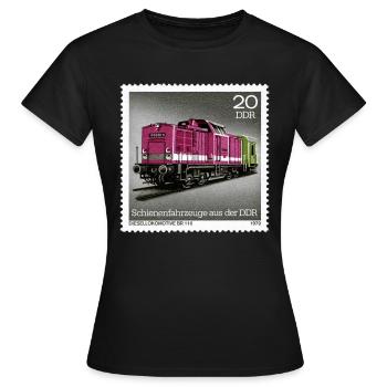 Diesellokomotive - Frauen T-Shirt - Schwarz - Vorne - AI Model Female 172 dark (172cm)