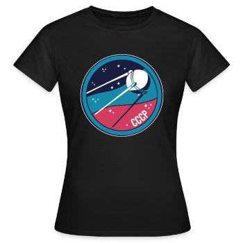Sputnik USSR Soviet Union satellite Russia - Women's T-Shirt - black - Front - AI Model Female 172 dark (172cm)