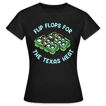 Texas Weather Flip Flops Design pour les fiers Texans - T-shirt Femme - noir - Devant - AI Model Female 172 dark (172cm)