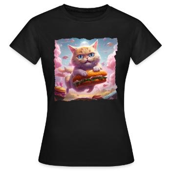 Gardien des sandwichs - T-shirt Femme - noir - Devant - AI Model Female 172 dark (172cm)