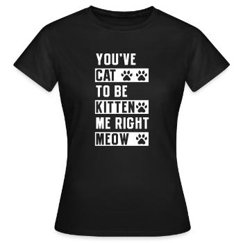 Cat! Cat! Nerd! Cat lovers! funny! funny! - Women's T-Shirt - black - Front - AI Model Female 172 dark (172cm)