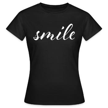Sourire - T-shirt Femme - noir - Devant - AI Model Female 172 dark (172cm)