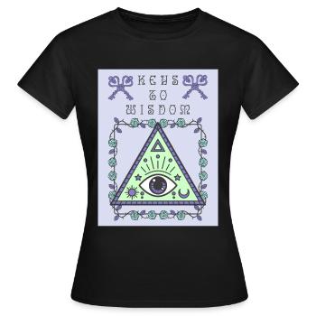 Third Eye, The All Seeing Eye, Occult - Women's T-Shirt - black - Front - AI Model Female 172 dark (172cm)