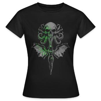 Ange déchu - T-shirt Femme - noir - Devant - AI Model Female 172 dark (172cm)