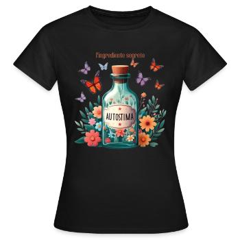 L’ingrédient secret 🤫 - T-shirt Femme - noir - Devant - AI Model Female 172 dark (172cm)