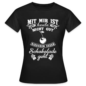 Kirschen essen - Frauen T-Shirt - Schwarz - Vorne - AI Model Female 172 dark (172cm)
