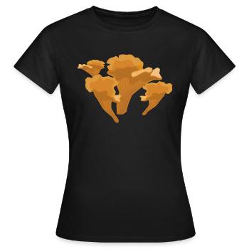 champignons champignons champignons légumes légumes légumes2 - T-shirt Femme - noir - Devant - AI Model Female 172 dark (172cm)