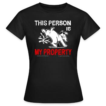 Dog Property - Women's T-Shirt - black - Front - AI Model Female 172 dark (172cm)