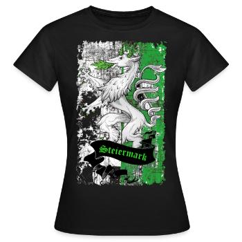 Steiermark - Frauen T-Shirt - Schwarz - Vorne - AI Model Female 172 dark (172cm)