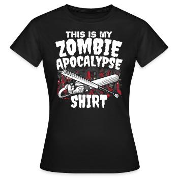 Apocalypse zombie chasseur de zombies Halloween - T-shirt Femme - noir - Devant - AI Model Female 172 dark (172cm)