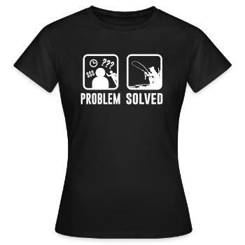 Problem solved - Women's T-Shirt - black - Front - AI Model Female 172 dark (172cm)
