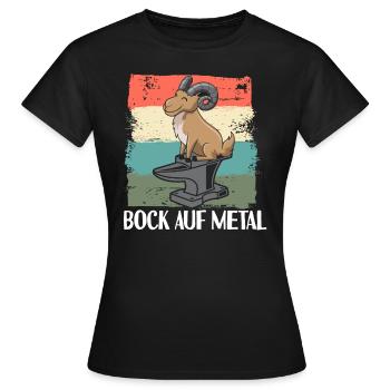 Bock Auf Metal Death Metal Heavy Metal Musik - Frauen T-Shirt - Schwarz - Vorne - AI Model Female 172 dark (172cm)