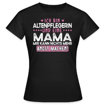 Altenpflegerin Mama Pflegekraft Altersheim - Frauen T-Shirt - Schwarz - Vorne - AI Model Female 172 dark (172cm)