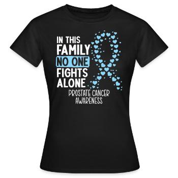 Cancer prostate cancer awareness - Women's T-Shirt - black - Front - AI Model Female 172 dark (172cm)