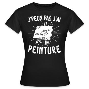 Maler Künstler Ich Kann Nicht Ich Male Ein Gemälde - Frauen T-Shirt - Schwarz - Vorne - AI Model Female 172 dark (172cm)