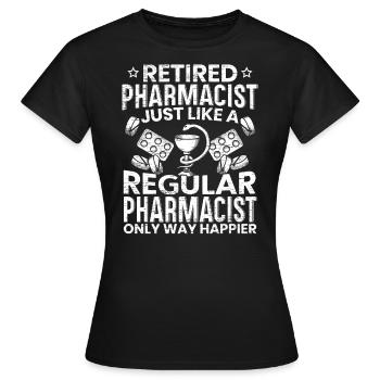 Pensionierter Apotheker Medizin Medikamente - Frauen T-Shirt - Schwarz - Vorne - AI Model Female 172 dark (172cm)