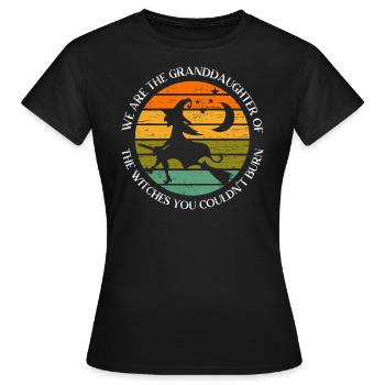 Nous sommes Les petites-filles Des sorcières - T-shirt Femme - noir - Devant - AI Model Female 172 dark (172cm)