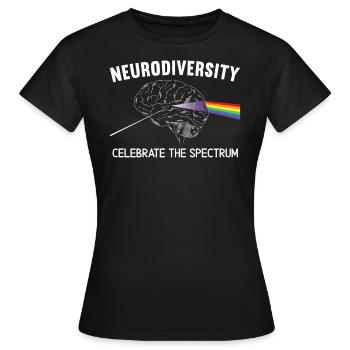 La neurodiversité célèbre le spectre TDAH - T-shirt Femme - noir - Devant - AI Model Female 172 dark (172cm)