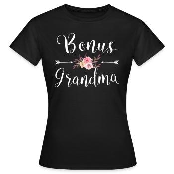 Bonus Oma Großmutter Großeltern Tag - Frauen T-Shirt - Schwarz - Vorne - AI Model Female 172 dark (172cm)
