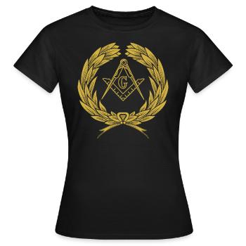 Freimaurer Freimaurerei Winkelzirkel - Frauen T-Shirt - Schwarz - Vorne - AI Model Female 172 dark (172cm)