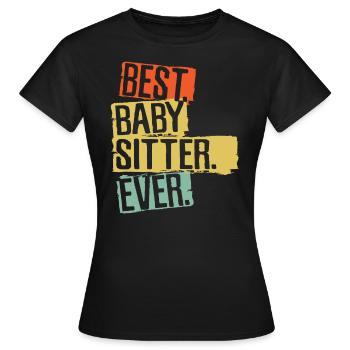 Bester Babysitter Aller Zeiten Babysitting - Frauen T-Shirt - Schwarz - Vorne - AI Model Female 172 dark (172cm)