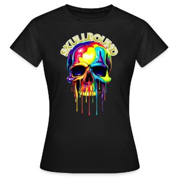 Lié à la tête de mort - T-shirt Femme - noir - Devant - AI Model Female 172 dark (172cm)