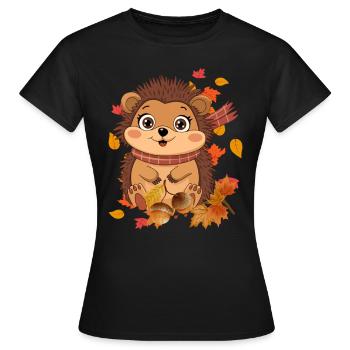Automne - T-shirt Femme - noir - Devant - AI Model Female 172 dark (172cm)