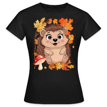 Automne - T-shirt Femme - noir - Devant - AI Model Female 172 dark (172cm)