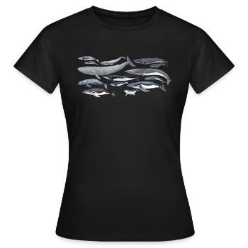 Wale Vielfalt fond transparent - Frauen T-Shirt - Schwarz - Vorne - AI Model Female 172 dark (172cm)