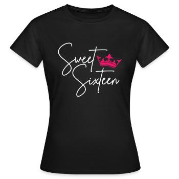 Sweet Sixteen - Sweet 16 Years - Birthday - Women's T-Shirt - black - Front - AI Model Female 172 dark (172cm)