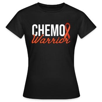 Chemo Warrior - Orange Bow - Women's T-Shirt - black - Front - AI Model Female 172 dark (172cm)