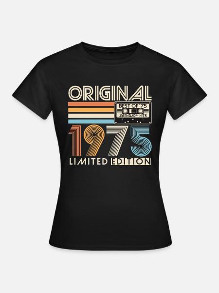 1975 Vintage Vintage Retro verjaardagscadeau - Vrouwen T-shirt - zwart