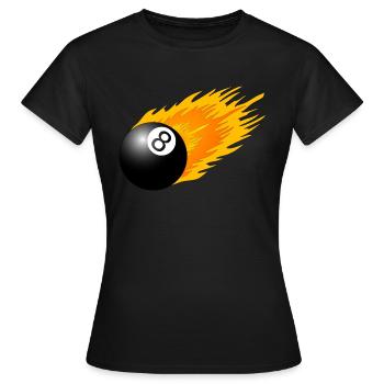 8 balle - T-shirt Femme - noir - Devant - AI Model Female 172 dark (172cm)