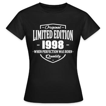 Limited Edition 1998 - T-shirt Femme - noir - Devant - AI Model Female 172 dark (172cm)