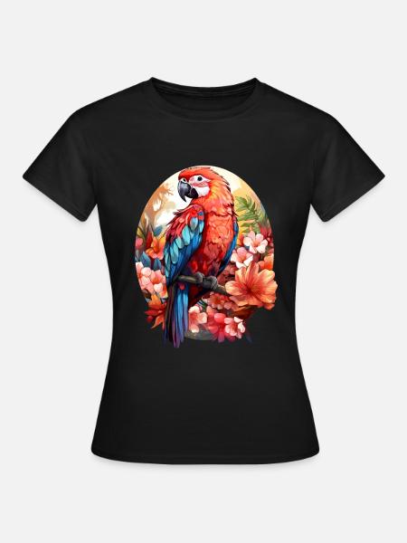 Papagei - Frauen T-Shirt - Schwarz