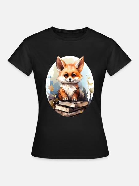 Fuchs - Frauen T-Shirt - Schwarz