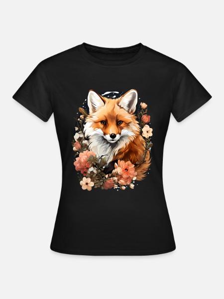 Fuchs - Frauen T-Shirt - Schwarz