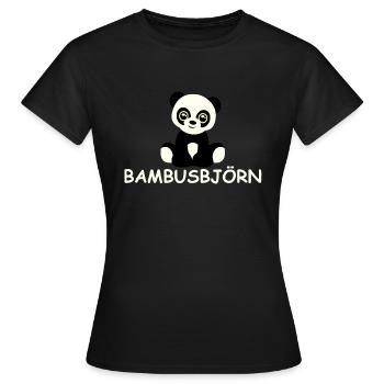 Bambus-Björn - Frauen T-Shirt - Schwarz - Vorne - AI Model Female 172 dark (172cm)