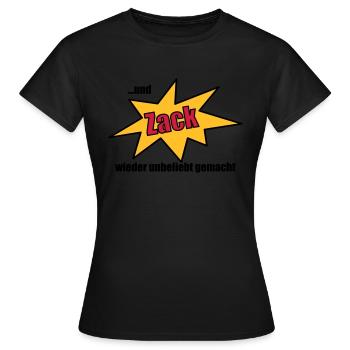 Zack - Frauen T-Shirt - Schwarz - Vorne - AI Model Female 172 dark (172cm)