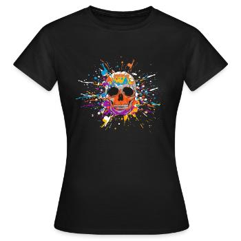 SKULL TREND - Women's T-Shirt - black - Front - AI Model Female 172 dark (172cm)